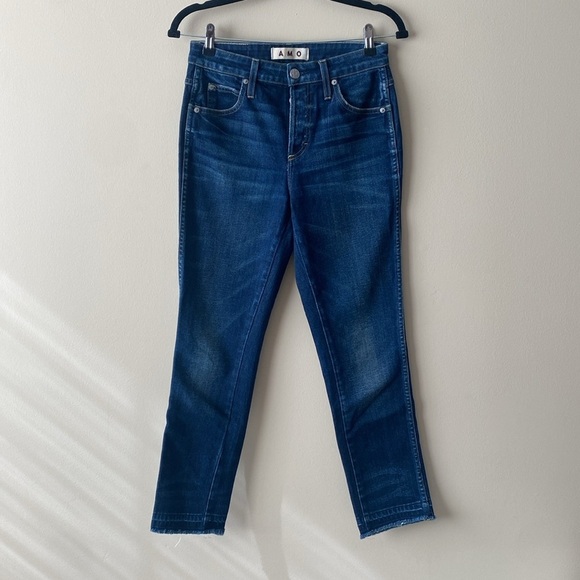 AMO Babe True Blue High Rise Dark Wash Skinny Jeans size 27 - Picture 6 of 11